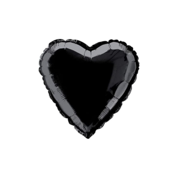 ჰელიუმით გაბერილი ფოლგირებული ბუშტი – შავი გული
