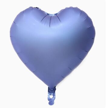 ჰელიუმით გაბერილი ფოლგირებული ბუშტი – ლითონისფერი ლურჯი გული